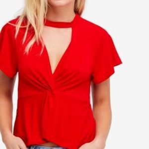 Free people Just a twist chocker t-shirt